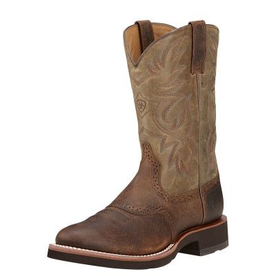 Ariat Western: Heritage Crepe Botas Western Hombre - Marrones / Verde Oliva (HOMGR1954)